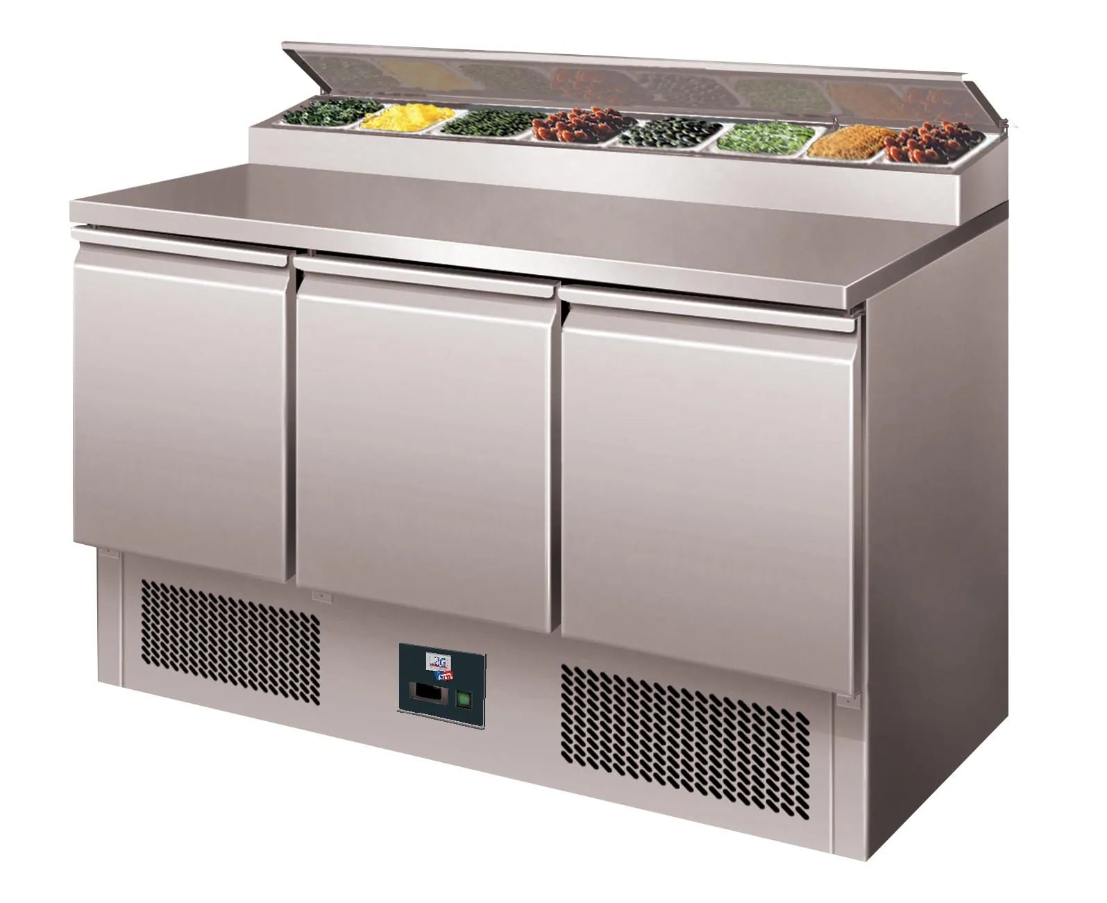 Photo de Saladette réfrigérée 3 portes GN1/1INOX L2G PS300 - L2G