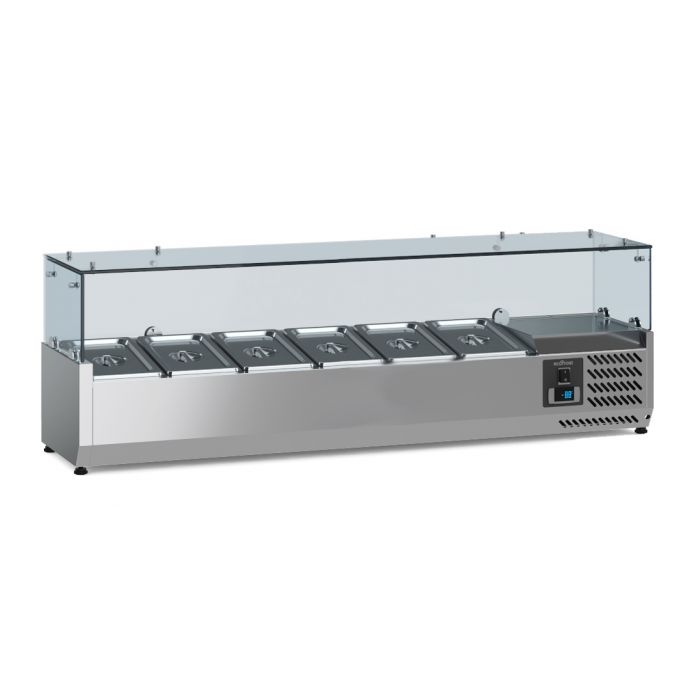 Photo de Vitrine à ingrédients capacité 6 bacs GN1/3  COMBISTEEL 7950-5128 - COMBISTEEL