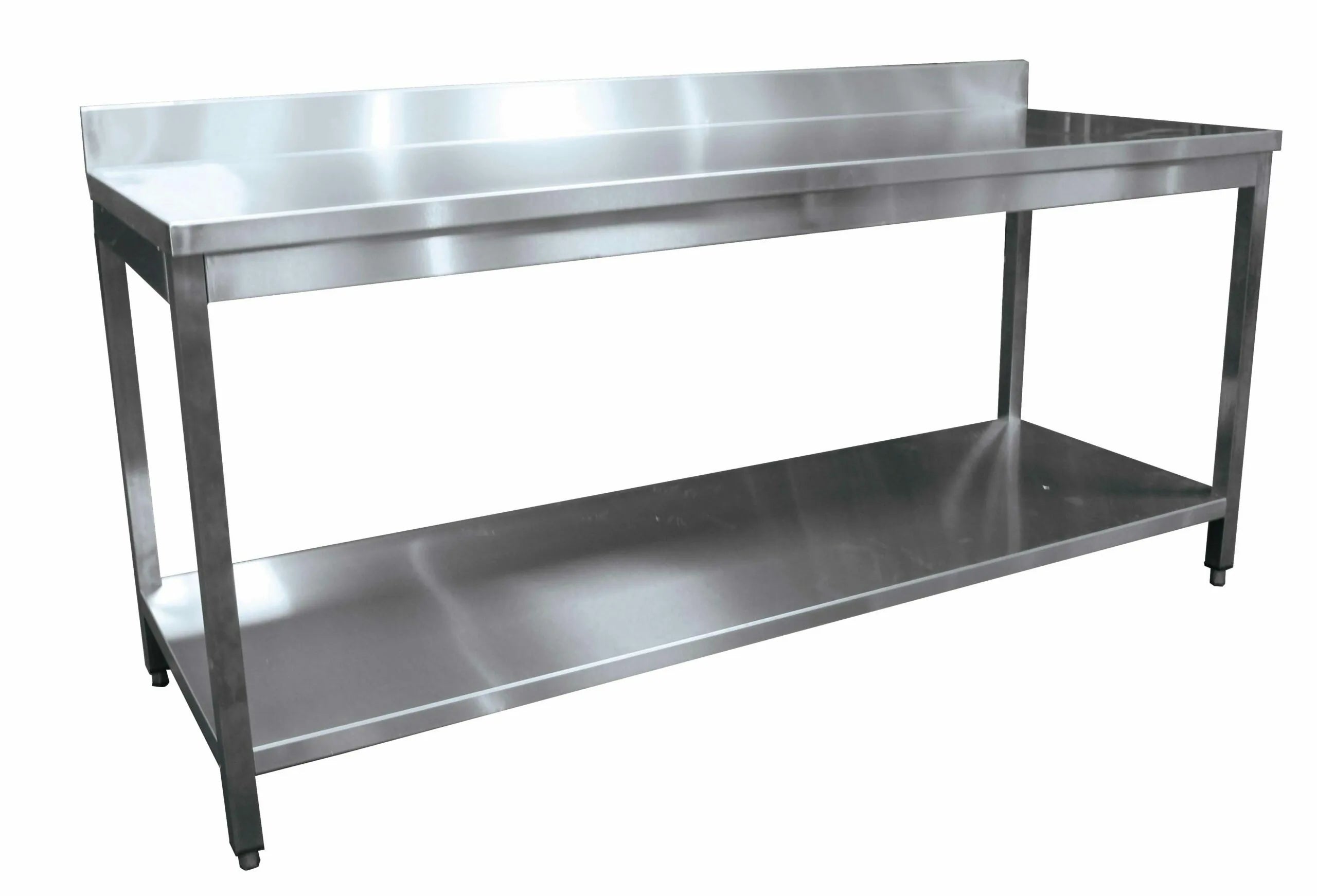 Photo de Table inox avec dosseret et étagère L2G BUD-DCTAE186 - L2G