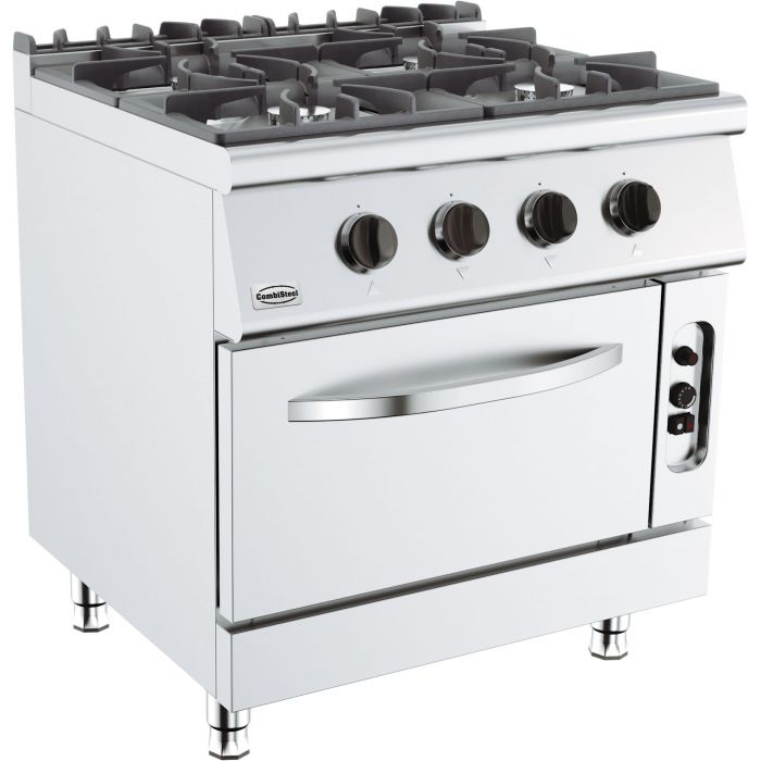 Photo de Fourneau gaz 4 feux sur four gaz COMBISTEEL 7178-0415 - COMBISTEEL