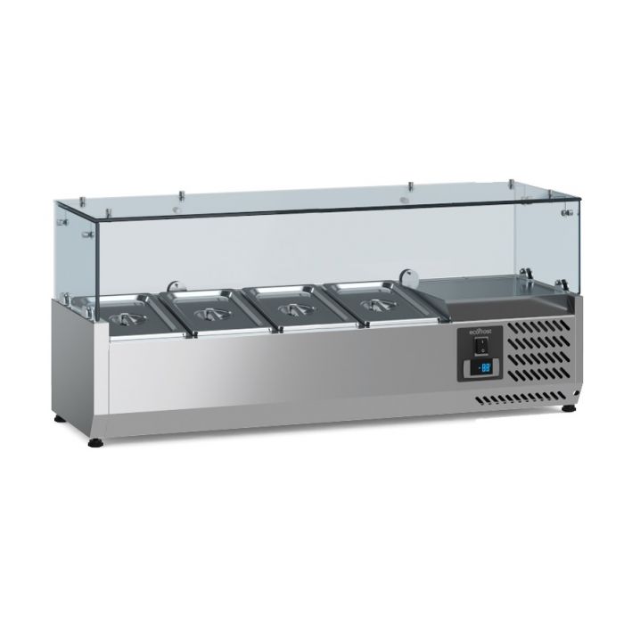 Photo de Vitrine à ingrédients capacité 4 bacs GN1/3  COMBISTEEL 7950-5125 - COMBISTEEL