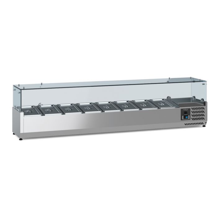 Photo de Vitrine à ingrédients capacité 8 bacs GN1/3  COMBISTEEL 7950-5131 - COMBISTEEL