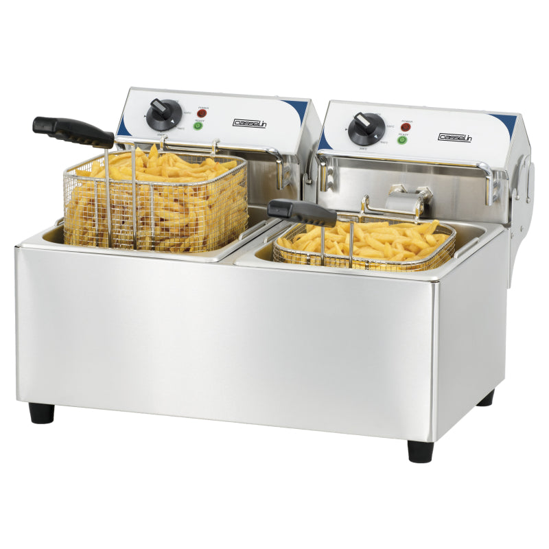 Photo de Friteuse  électrique à poser 2x7L CASSELIN CFE72B - CASSELIN