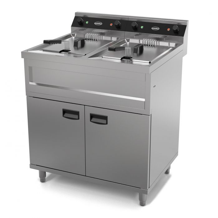 Photo de Friteuse électrique 2x12L sur placard COMBISTEEL 7455-0965 - COMBISTEEL