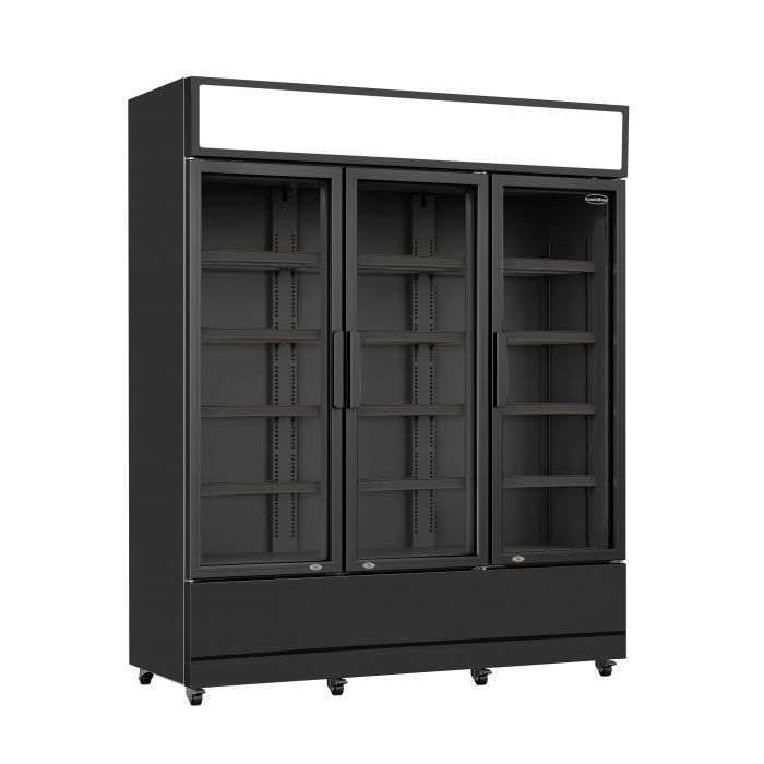 Photo de Armoire vitrées 3 portes noire COMBISTEEL 7455-2115 - COMBISTEEL