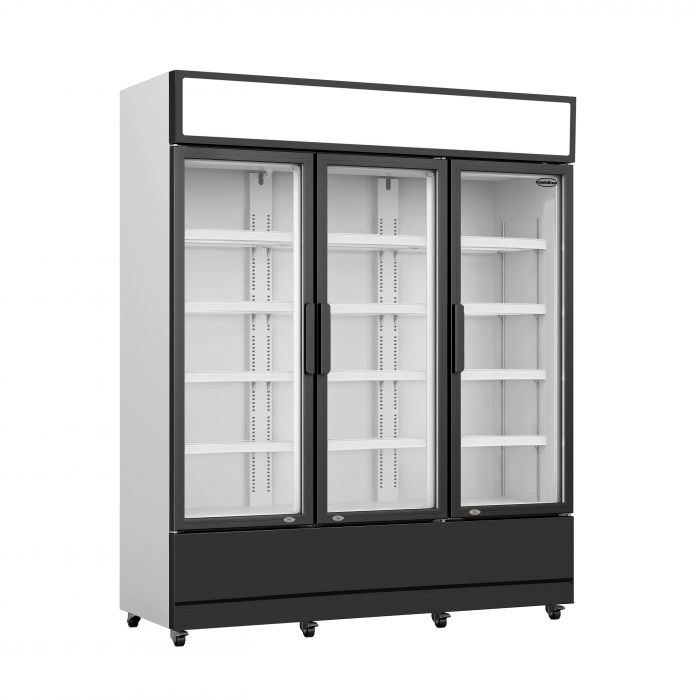 Photo de Armoire vitrées 3 portes blanche COMBISTEEL 7455-2110 - COMBISTEEL