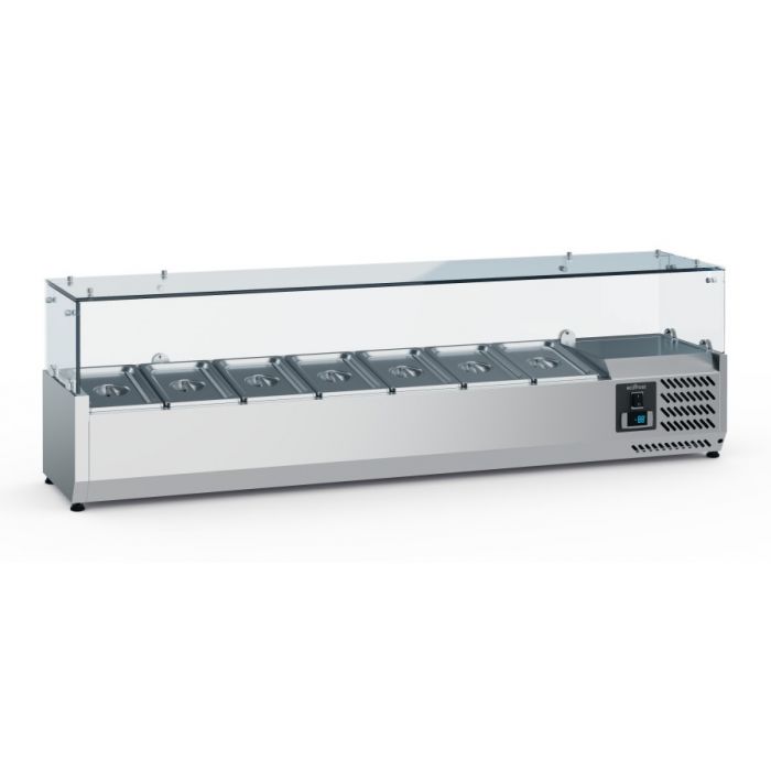 Photo de Vitrine à ingrédients capacité 7 bacs GN1/3 COMBISTEEL 7950-5129 - COMBISTEEL